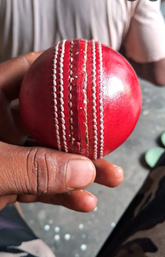 RED TEST BALL | LEATHER CRICKET BALL
