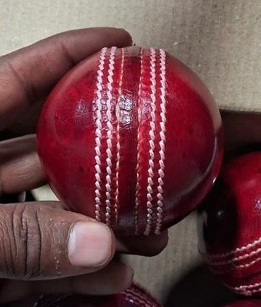 RED CLUB BALL | LEATHER CRICKET BALL